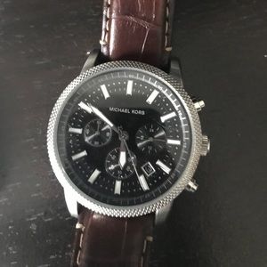 Men’s, leather Michael Kors Watch